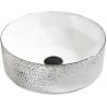Mexen Clarisa Aufsatzwaschbecken 41 x 41 cm, weiß/silber - 22074154