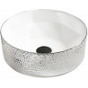 Mexen Clarisa inbouw wastafel 41 x 41 cm, wit/zilver - 22074154