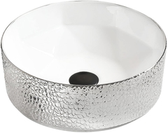 Mexen Clarisa lavabo à poser 41 x 41 cm, blanc/argent - 22074154
