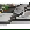 Mexen Andres granieten gootsteen 1,5-komor met afdruiprek 1000 x 500 mm, wit, chrom sifon - 6515101510-20