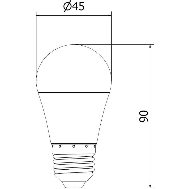 Mexen Nova 6x LED spuldze E27, G45, 9W, Silta - 3000K, 945 lm - L101-E27-0930-01x06