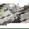 Mexen Andres granieten gootsteen 1,5-komor met afdruiprek 1000 x 500 mm, wit, chrom sifon - 6515101510-20