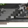 Mexen Andres granieten gootsteen 1,5-komorige met afdruiprek 1000 x 500 mm, grijs, chromen sifon - 6515101510-71