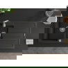 Mexen Andres Granitspüle 1,5-Becken mit Abtropffläche 1000 x 500 mm, schwarz/gold metallic, Siphon chrom - 6515101510-75