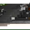 Mexen Andres granieten spoelbak 1,5-komor met afdruiprek 1000 x 500 mm, zwart, sifon chroom - 6515101510-77