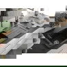 Mexen Andres granieten spoelbak 1,5-komor met afdruiprek 1000 x 500 mm, zwart, sifon chroom - 6515101510-77
