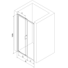 Porte de douche coulissante Mexen Apia 100 cm, transparent, noir - 845-100-000-70-00