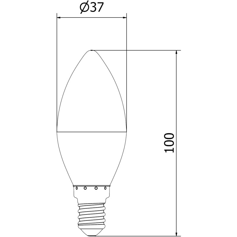 Mexen Nova 6x Bombilla LED E14, C37, 1W, Neutra - 4000K, 105 lm - L102-E14-0140-01x06