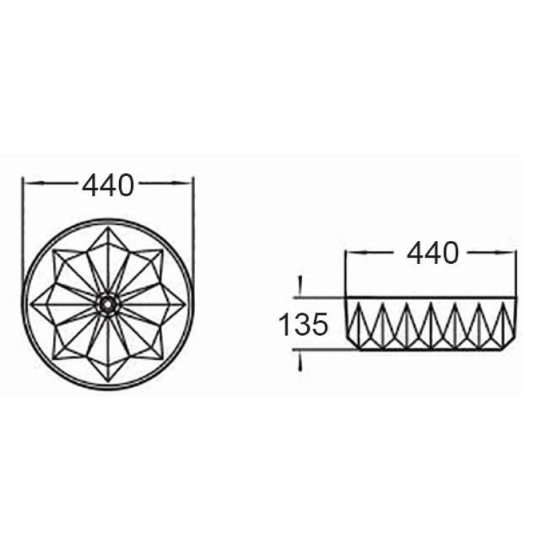 Mexen Dorita lauanõu 44 x 44 cm, kuldne - 22084450