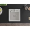 Mexen Vito Granitspüle 1-Kammer 520 x 490 mm, weiß, Siphon Chrom - 6503521000-20