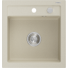 Mexen Vito fregadero de granito de 1 cubeta 520 x 490 mm, beige, sifón cromo - 6503521000-69