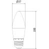 Mexen Nova 3x LED-lampa E27, C37, 8W, Neutral - 4000K, 840 lm - L102-E27-0840-01x03