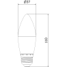 Mexen Nova 3x żarówka LED E27, C37, 10W, Ciepła - 3000K, 1055 lm - L102-E27-1030-01x03