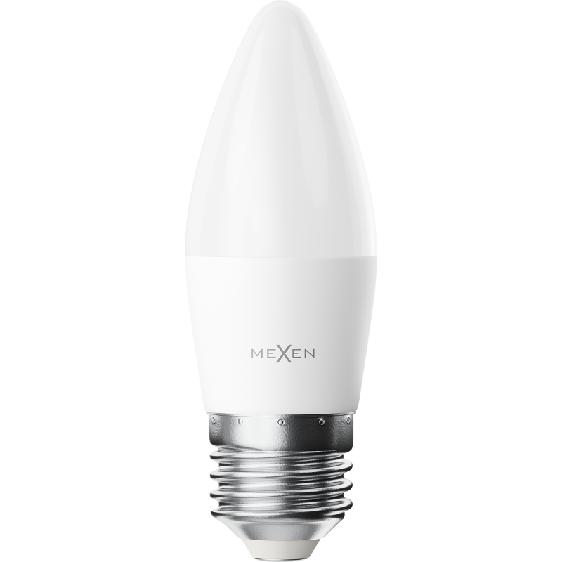 Mexen Nova 6x żarówka LED E27, C37, 8W, Ciepła - 3000K, 840 lm - L102-E27-0830-01x06