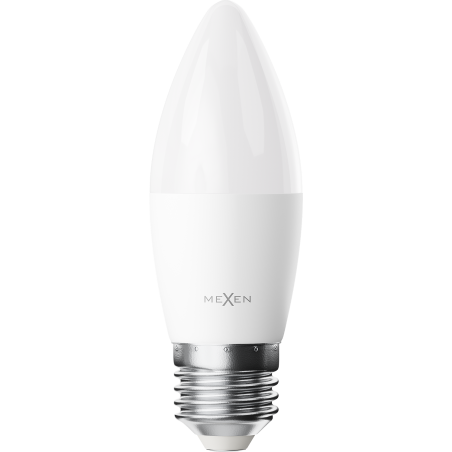 Mexen Nova 6x LED-lamppu E27, C37, 10W, Kylmä - 6500K, 1055 lm - L102-E27-1065-01x06