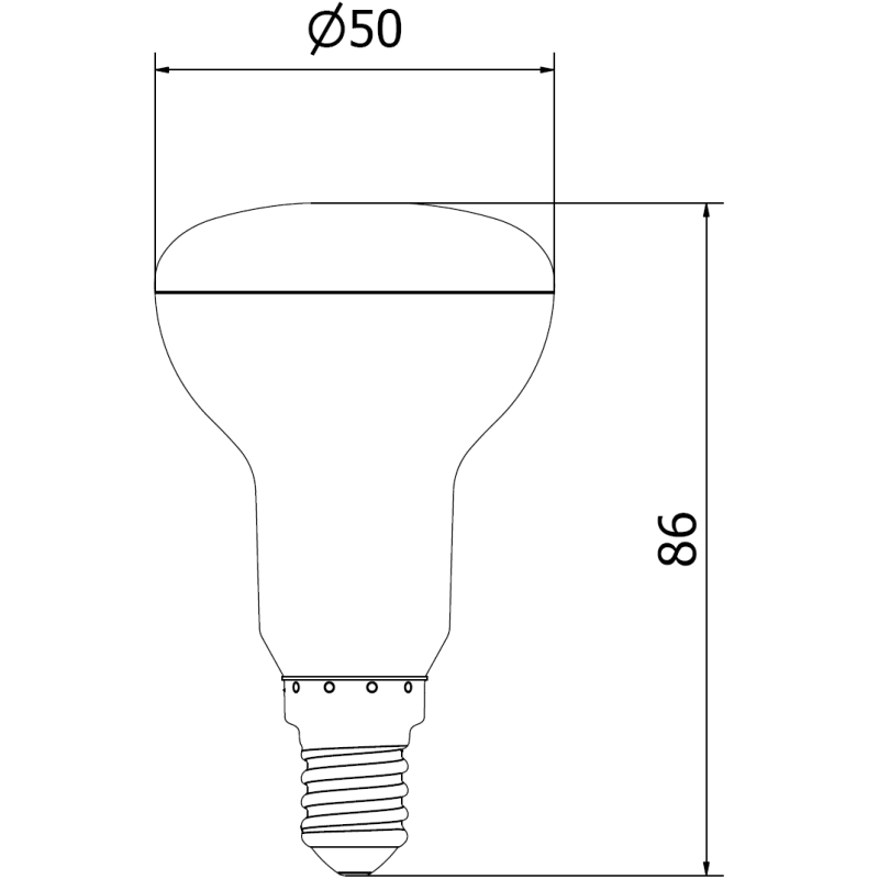 Mexen Nova 6x żarówka LED E14, R50, 3W, Ciepła - 3000K, 315 lm - L103-E14-0330-01x06
