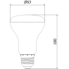 Mexen Nova 3x LED spuldze E27, R63, 10W, Auksts - 6500K, 1055 lm - L104-E27-1065-01x03