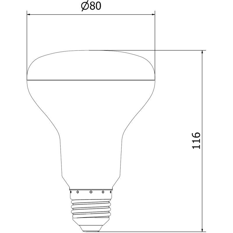 Mexen Nova 3x LED-lampa E27, R80, 15W, Varm - 3000K, 1575 lm - L105-E27-1530-01x03