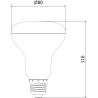 Mexen Nova 6x LED spuldze E27, R80, 12W, Neitrāla - 4000K, 1260 lm - L105-E27-1240-01x06
