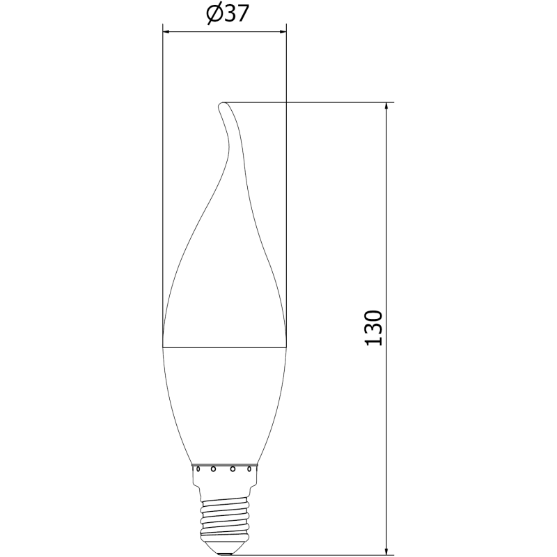 Mexen Nova 3x Ampoule LED flamme E14, C37, 8W, Neutre - 4000K, 840 lm - L106-E14-0840-01x03
