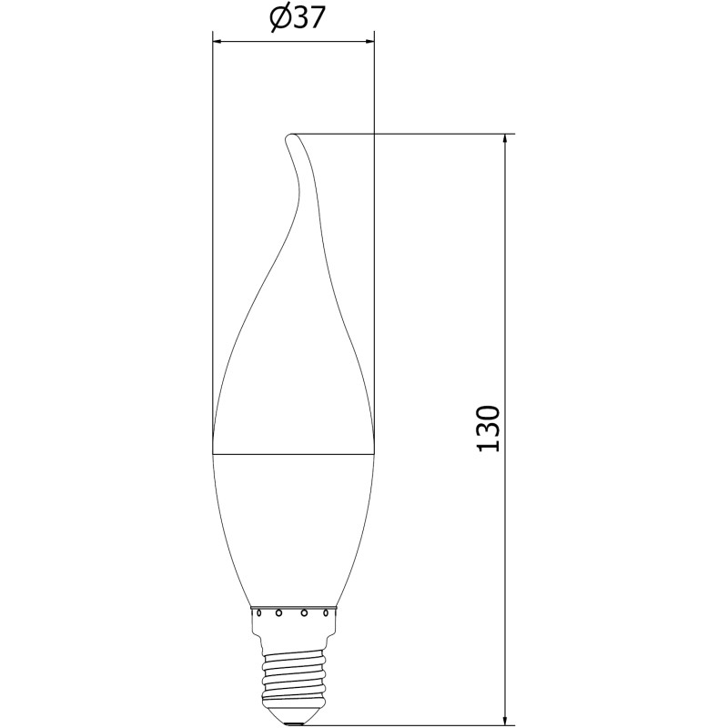 Mexen Nova 3x LED-liekki E14, C37, 10W, Kylmä - 6500K, 1055 lm - L106-E14-1065-01x03