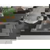Mexen Elias évier en granit 1 cuve avec égouttoir 795 x 480 mm, gris, siphon chromé - 6511791005-71