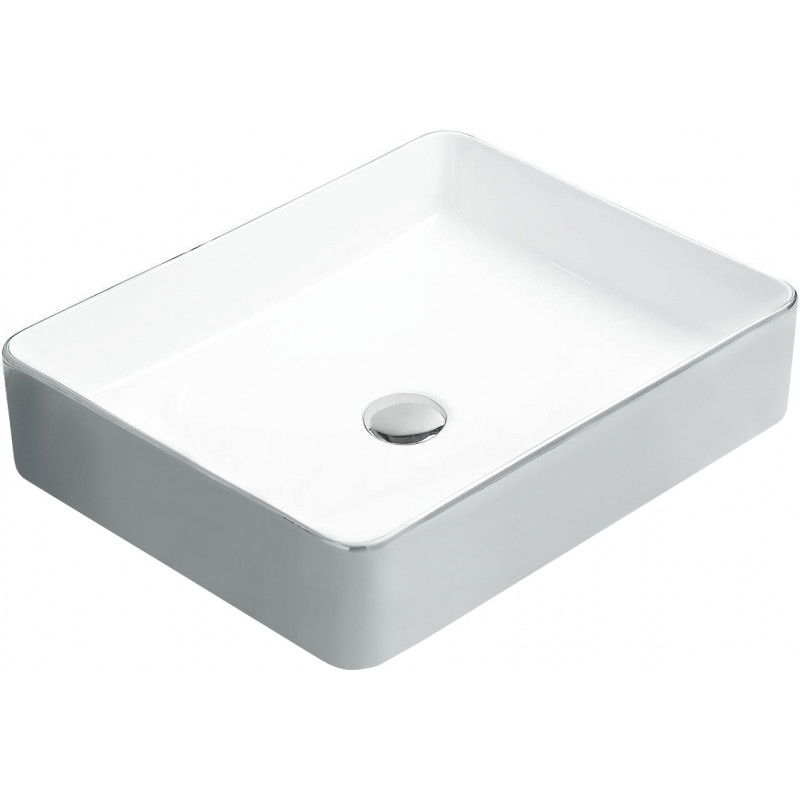 Mexen Estela Aufsatzwaschbecken 50 x 40 cm, weiß/silber - 22105052