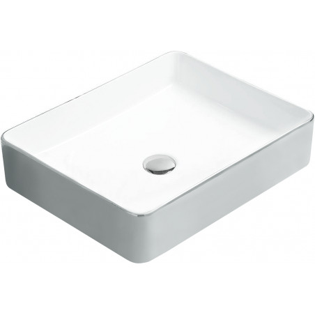 Mexen Estela countertop basin 50 x 40 cm, white/silver - 22105052