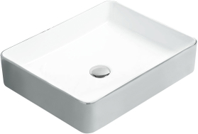 Mexen Estela countertop basin 50 x 40 cm, white/silver - 22105052