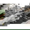 Mexen Elias granieten gootsteen 1-kompartiment met afdruiprek 795 x 480 mm, zwart/zilver metallic, sifon chroom - 6511791005-73