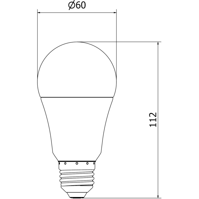 Mexen Nova 10x LED-glödlampa E27, A60, 9W, Kall - 6500K, 945 lm - L100-E27-0965-01x10