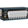 Mexen Nova 10x LED-lamp E27, A60, 10W, Warm - 3000K, 1055 lm - L100-E27-1030-01x10