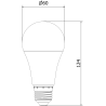 Mexen Nova 10x Bombilla LED E27, A60, 15W, Cálida - 3000K, 1575 lm - L100-E27-1530-01x10