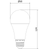 Mexen Nova 10x LED pirn E27, A60, 15W, Soe - 3000K, 1575 lm - L100-E27-1530-01x10