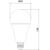 Mexen Nova 10x LED-glödlampa E27, A70, 20W, Kall - 6500K, 2100 lm - L100-E27-2065-01x10