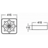 Mexen Elmira 41 x 41 cm countertop basin, gold - 22094150