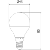 Mexen Nova 10x LED-lampa E14, G45, 1W, Varm - 3000K, 105 lm - L101-E14-0130-01x10