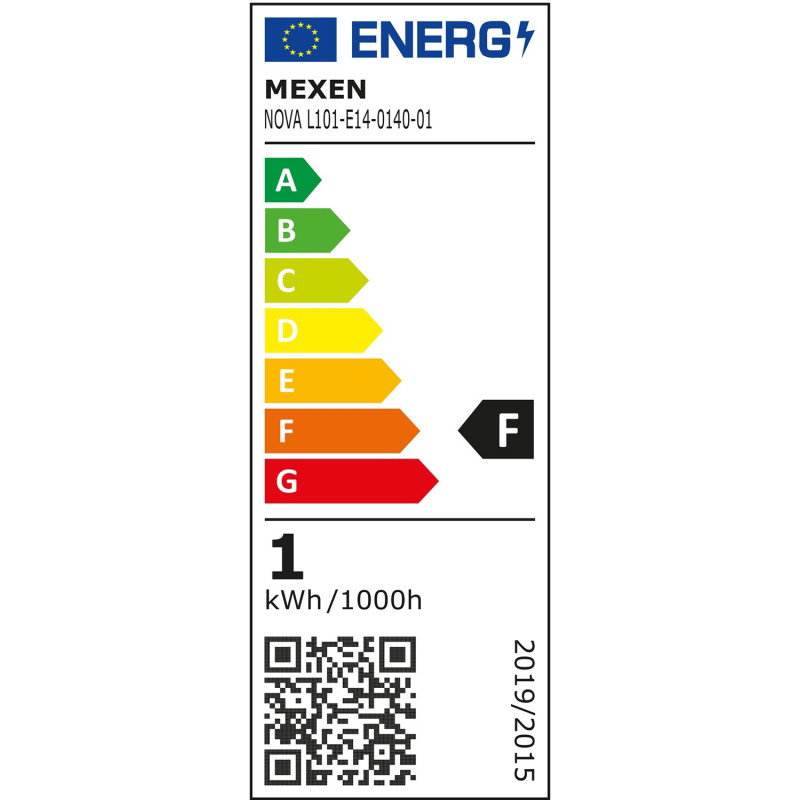 Mexen Nova 10x LED-lampa E14, G45, 1W, Neutral - 4000K, 105 lm - L101-E14-0140-01x10