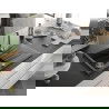 Mexen Cesar granieten gootsteen 1-kompartment met afdruiprek 775 x 470 mm, zwart/zilveren metallic, chrom sifon - 6514771010-73