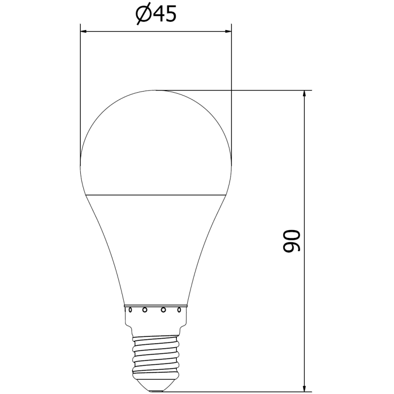 Mexen Nova 10x LED-Glühbirne E14, G45, 9W, Warm - 3000K, 945 lm - L101-E14-0930-01x10