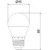 Mexen Nova 10x Lampadina LED E27, G45, 3W, Calda - 3000K, 315 lm - L101-E27-0330-01x10