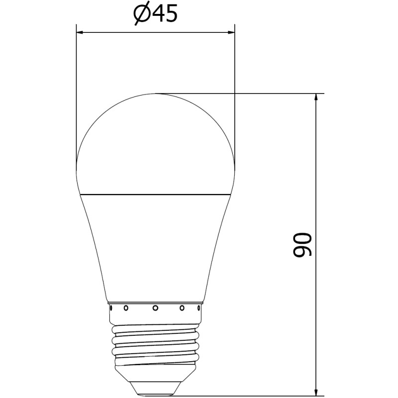 Mexen Nova 10x Bombilla LED E27, G45, 8W, Neutral - 4000K, 840 lm - L101-E27-0840-01x10