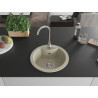 Mexen Diego évier en granit à 1 bac 488 x 480 mm, beige, siphon chromé - 6512481000-69