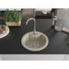 Mexen Diego Granitspüle einbecken 488 x 480 mm, beige, Chrom-Siphon - 6512481000-69