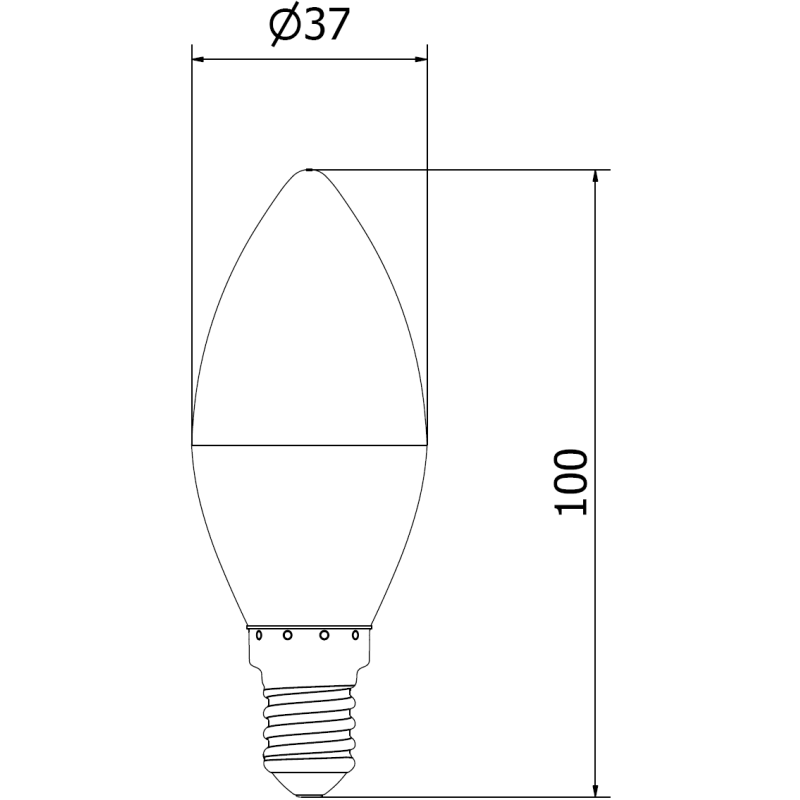 Mexen Nova 10x żarówka LED E14, C37, 1W, Neutralna - 4000K, 105 lm - L102-E14-0140-01x10