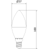 Mexen Nova 10x LED-lampa E14, C37, 1W, Neutral - 4000K, 105 lm - L102-E14-0140-01x10
