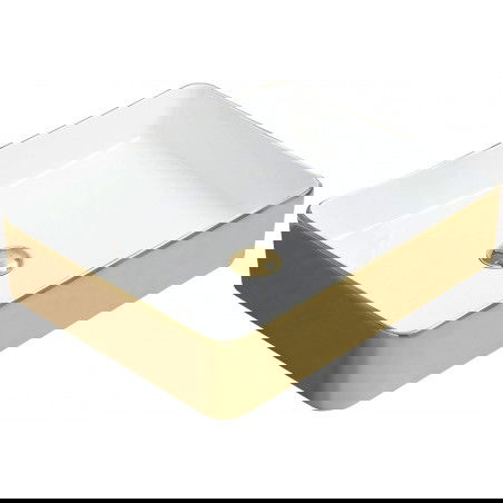 Mexen Estela νεροχύτης τοποθετημένος στον πάγκο 50 x 40 cm, λευκός/χρυσός - 22105053