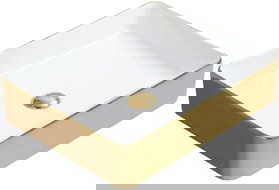 Mexen Estela νεροχύτης τοποθετημένος στον πάγκο 50 x 40 cm, λευκός/χρυσός - 22105053