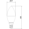 Mexen Nova 10x LED žarulja E14, C37, 6W, Topla - 3000K, 630 lm - L102-E14-0630-01x10