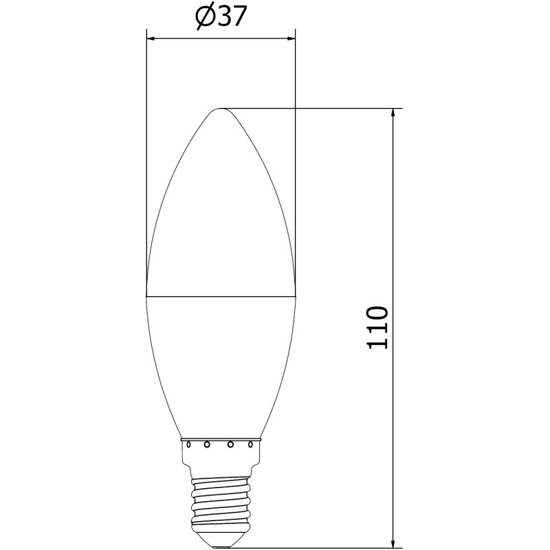Mexen Nova 10x Bombilla LED E14, C37, 10W, Neutra - 4000K, 1055 lm - L102-E14-1040-01x10